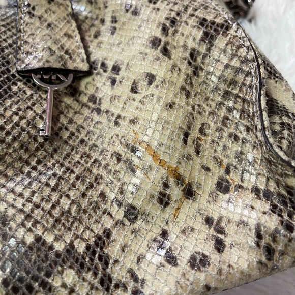 MICHAEL KORS rare snakeskin tote shoulder bag large - Picture 4 of 13